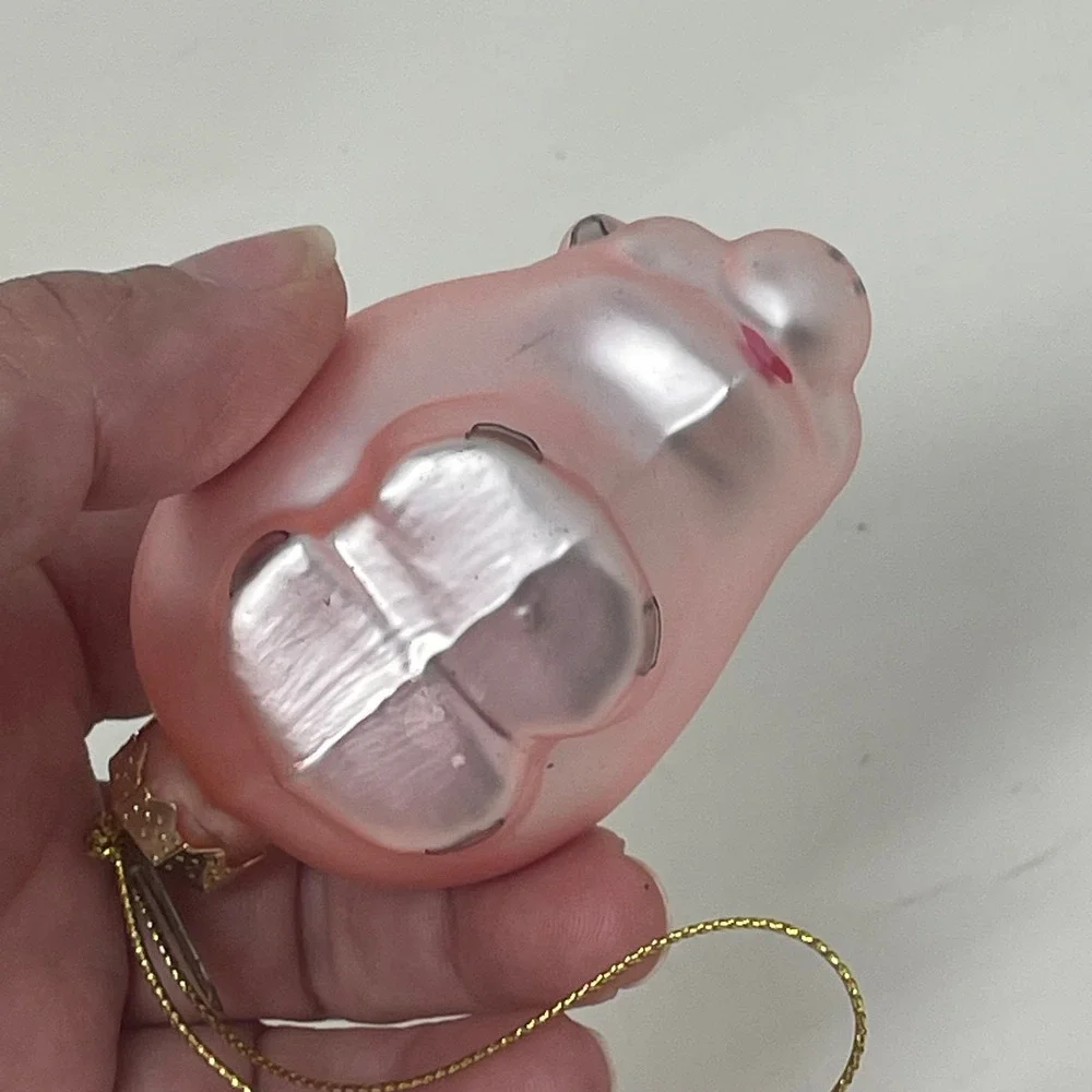 Thomas Pacconi Classics Pink Pig Mercury Glass Christmas Ornament Vintage Style